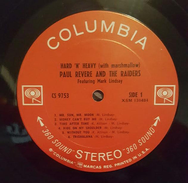 Revere, Paul & The Raiders Featuring Mark Lindsay - Hard 'N' Heavy (With Marshmallow) (VG) (Vinyl LP)