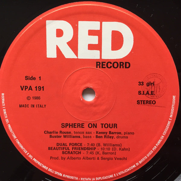 Sphere  - Sphere On Tour (VG+) (Vinyl LP)