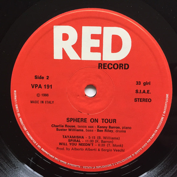 Sphere  - Sphere On Tour (VG+) (Vinyl LP)