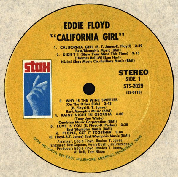 Floyd, Eddie - California Girl (Vinyl, VG+) (Vinyl LP)