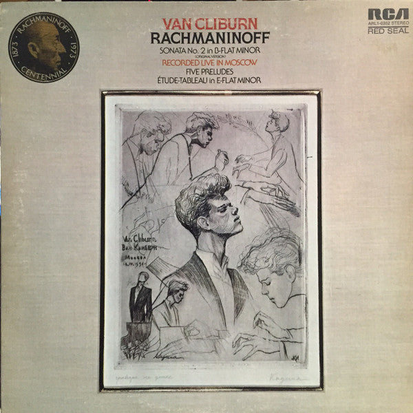 Rachmaninoff, Van Cliburn - Sonata No. 2 In B Flat Minor (Vinyl, VG+) (Vinyl LP)