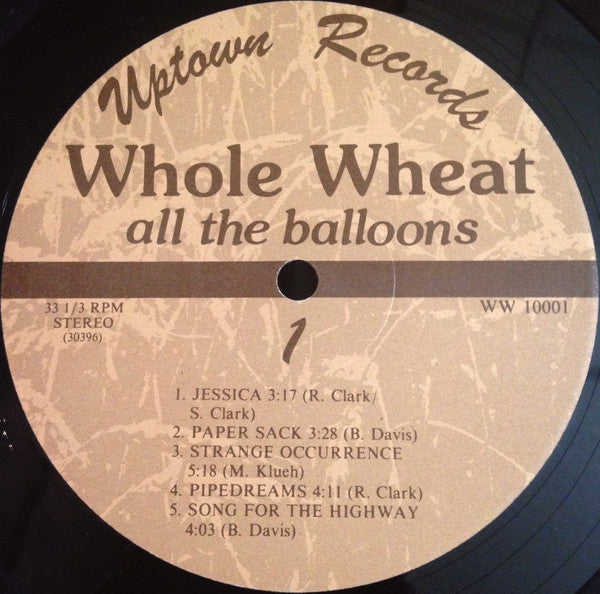 Whole Wheat - All The Balloons (VG) (Vinyl LP)