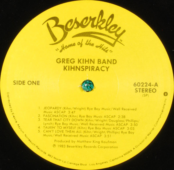 Kihn, Greg Band - Kihnspiracy (VG+) (Vinyl LP)