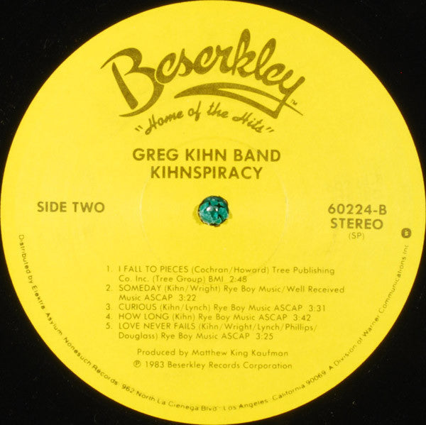 Kihn, Greg Band - Kihnspiracy (VG+) (Vinyl LP)