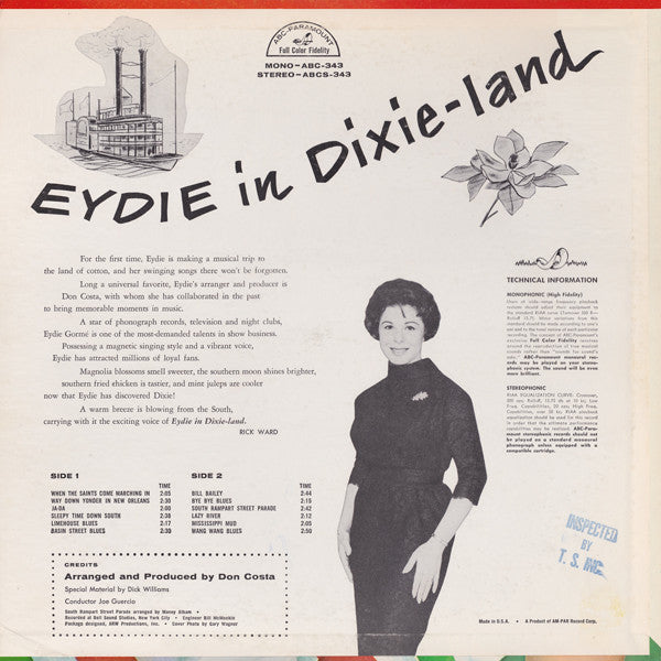 Gormé, Eydie - Eydie In Dixie-Land (VG+) (Vinyl LP)