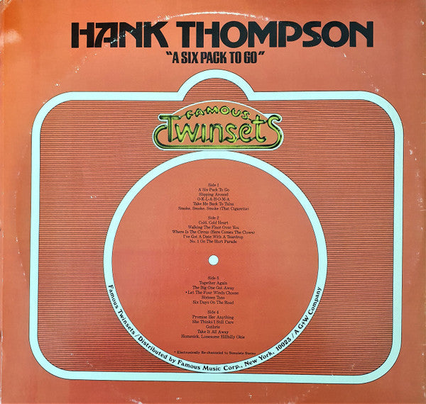 Thompson, Hank - "A Six Pack To Go" (VG+) (Vinyl LP)
