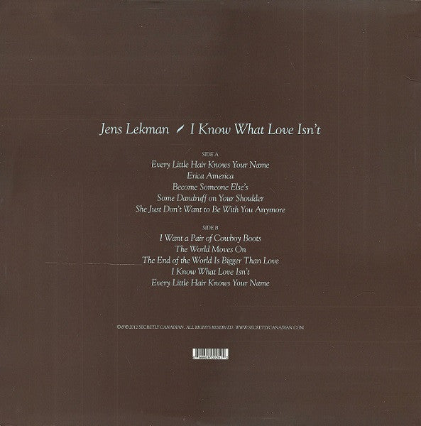 Lekman, Jens - I Know What Love Isn't (VG+) (Vinyl LP)