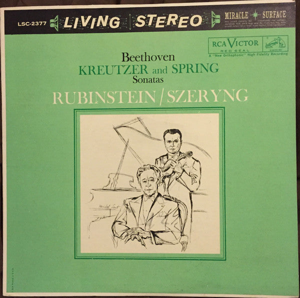 Beethoven / Rubinstein, Szeryng - Kreutzer And Spring Sonatas (VG+) (Vinyl LP)