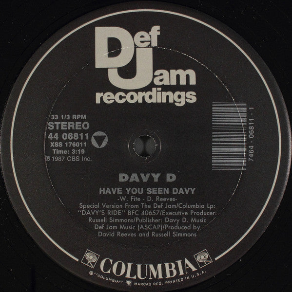 Davy D - Have You Seen Davy (VG+) (Vinyl LP)