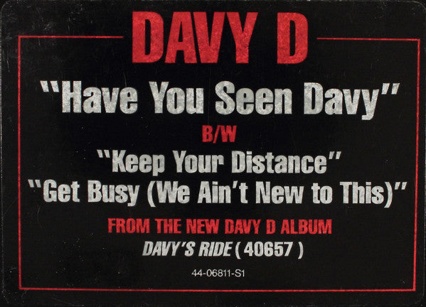 Davy D - Have You Seen Davy (VG+) (Vinyl LP)