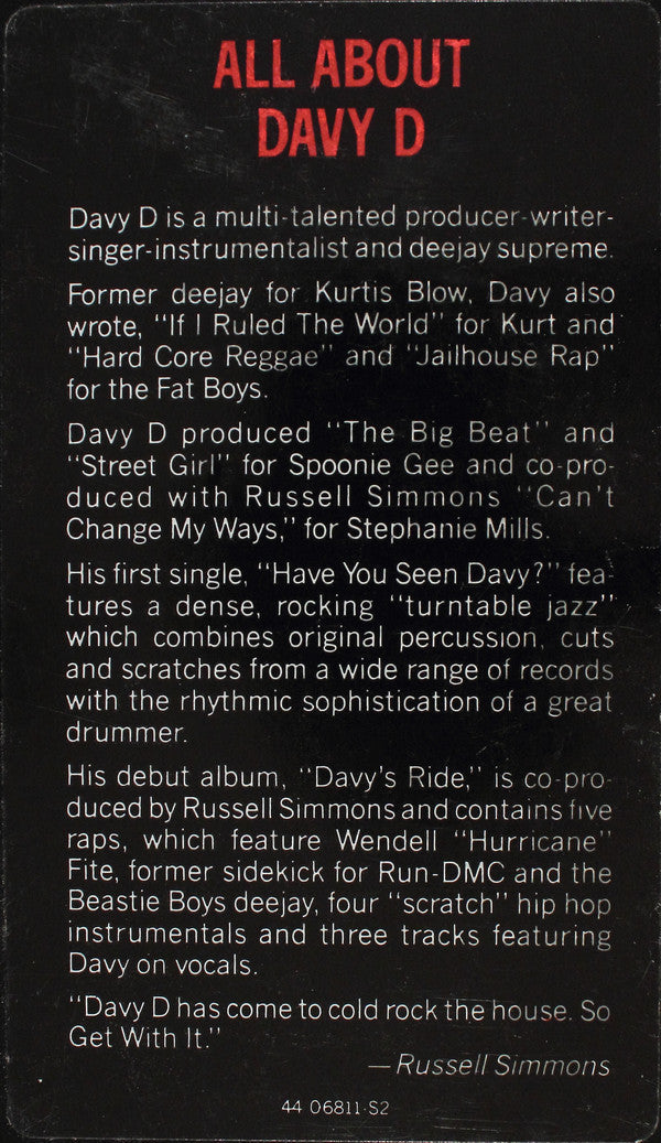 Davy D - Have You Seen Davy (VG+) (Vinyl LP)