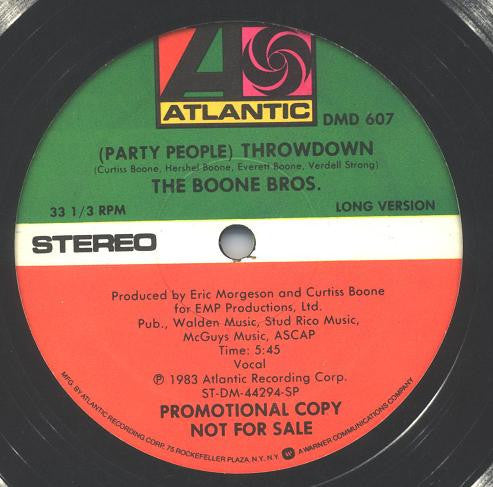 Boone Bros. - (Party People) Throwdown (NM or M-) (Vinyl LP)
