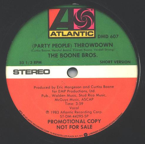 Boone Bros. - (Party People) Throwdown (NM or M-) (Vinyl LP)