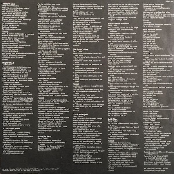 Talbot, Terry - Cradle Of Love (VG+) (Vinyl LP)