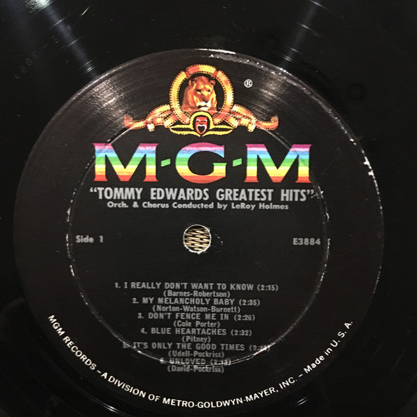 Edwards, Tommy - Tommy Edwards' Greatest Hits (VG+) (Vinyl LP)