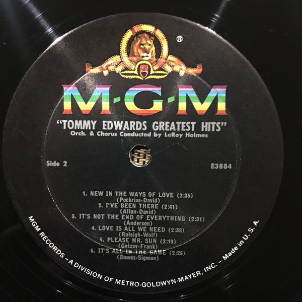 Edwards, Tommy - Tommy Edwards' Greatest Hits (VG+) (Vinyl LP)