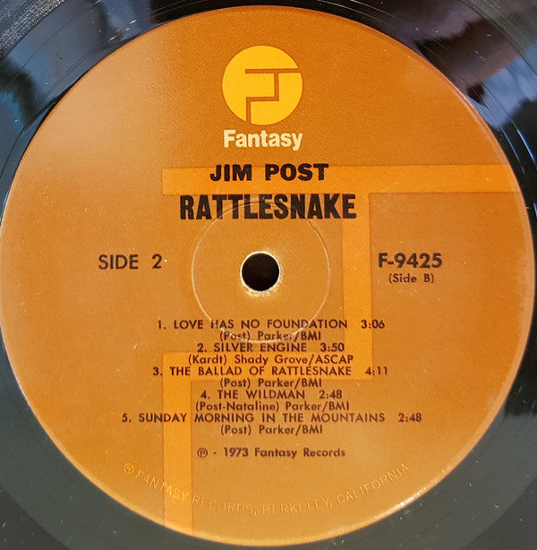 Post, Jim - Rattlesnake (VG+) (Vinyl LP)