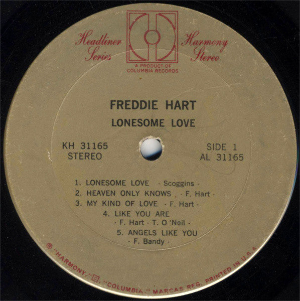 Hart, Freddie - Lonesome Love (VG+) (Vinyl LP)