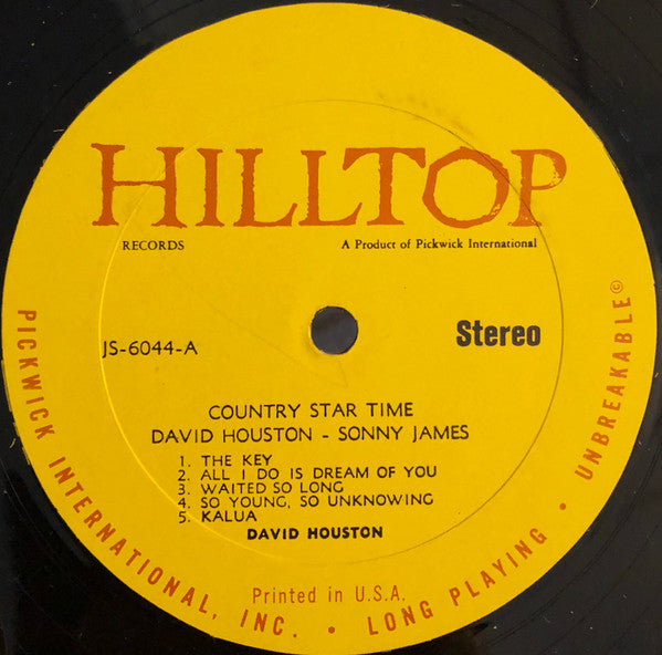 Houston, David / Sonny James - Country Startime (VG) (Vinyl LP)
