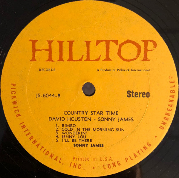 Houston, David / Sonny James - Country Startime (VG) (Vinyl LP)