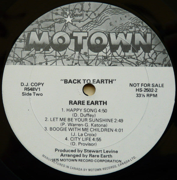Rare Earth - Back To Earth (VG) (Vinyl LP)