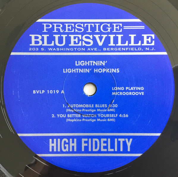 Hopkins, Lightnin- The Blues Of Lightnin Hopkins (Vinyl, VG+) (Vinyl LP)
