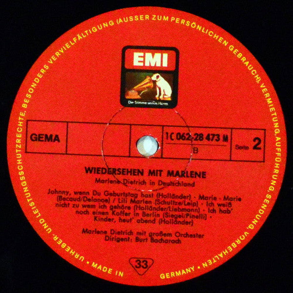 Dietrich, Marlene - Wiedersehen Mit Marlene (VG+) (Vinyl LP)