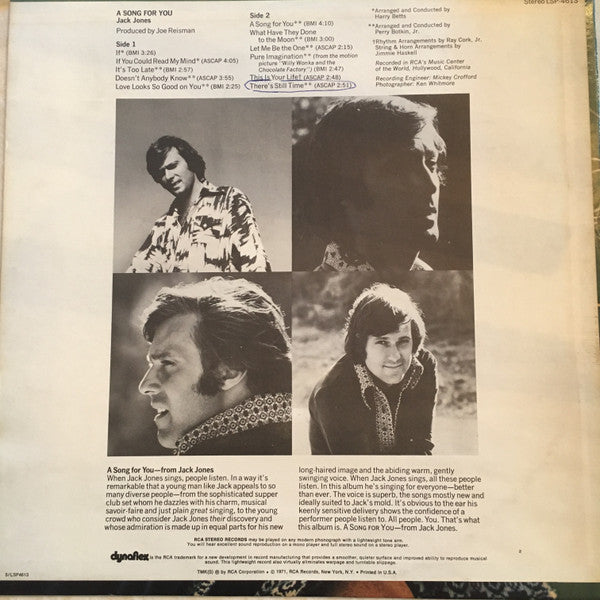 Jones, Jack - A Song For You (VG+) (Vinyl LP)