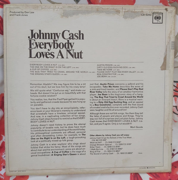 Cash, Johnny - Everybody Loves A Nut (Vinyl, VG) (Vinyl LP)