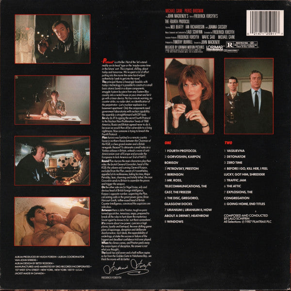 The Fourth Protocol (Original Soundtrack Recording) - Schifrin, Lalo (NM or M-) (Vinyl LP)