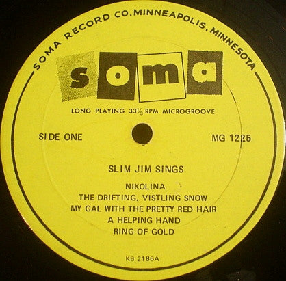 Slim Jim  - Sings Nikolina And Other Favorites (Vinyl, VG) (Vinyl LP)