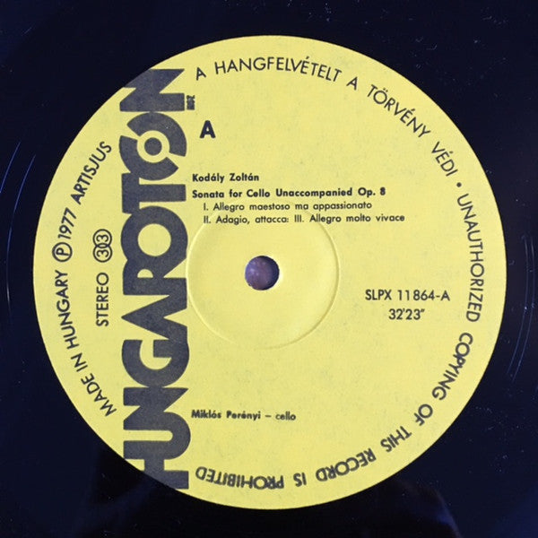 Zoltan Kodaly, Miklos Perenyi, Jeno Jando - Chamber Music 3 (VG+) (Vinyl LP)