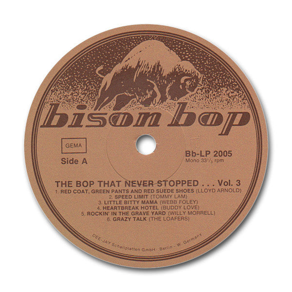 Various - Bison Bop: The Bop That Never Stopped - For A Real Rockin' Cat Volume 3 (NM or M-) (Vinyl LP)