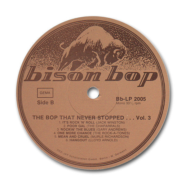 Various - Bison Bop: The Bop That Never Stopped - For A Real Rockin' Cat Volume 3 (NM or M-) (Vinyl LP)