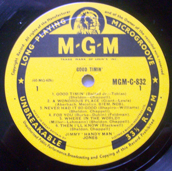 Jones, Jimmy - Good Timin' (Vinyl, VG+) (Vinyl LP)
