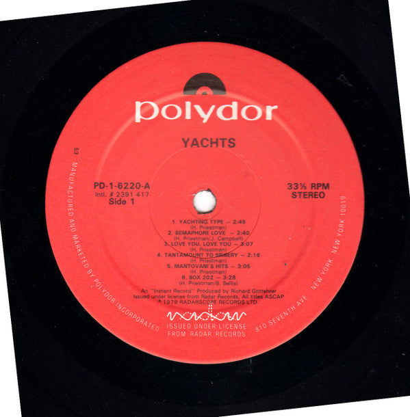 Yachts - S.O.S. (M) (Vinyl LP)