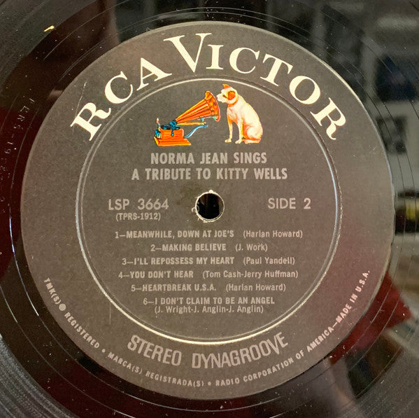 Norma Jean - Sings A Tribute To Kitty Wells (VG) (Vinyl LP)