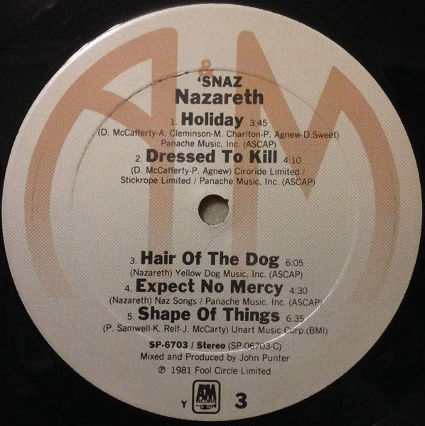Nazareth  - 'Snaz (Vinyl, VG) (Vinyl LP)