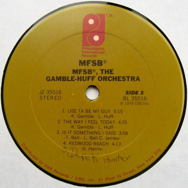 MFSB - MFSB, The Gamble-Huff Orchestra (VG) (Vinyl LP)