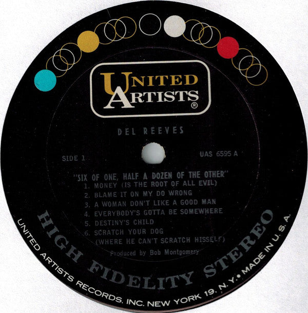 Reeves, Del - Six Of One, Half A Dozen Of The Other (VG) (Vinyl LP)