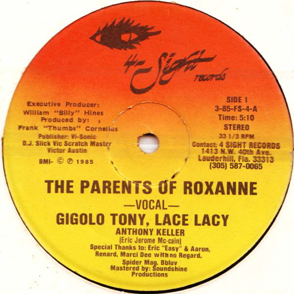 Gigolo Tony, Lace Lacy - The Parents Of Roxanne (VG+) (Vinyl LP)