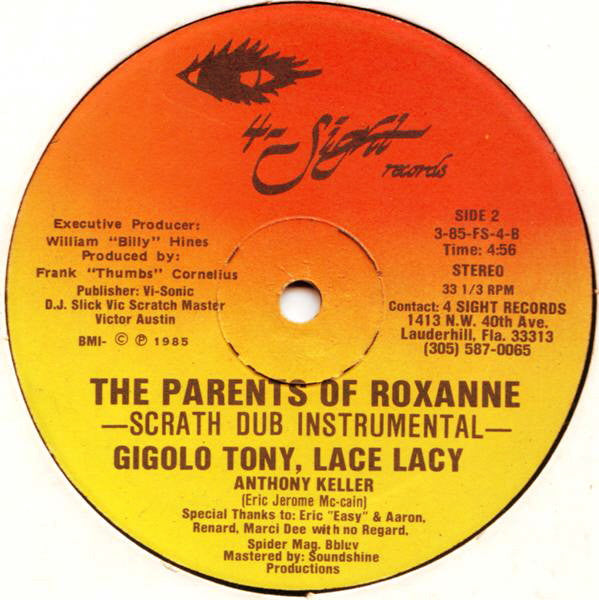 Gigolo Tony, Lace Lacy - The Parents Of Roxanne (VG+) (Vinyl LP)