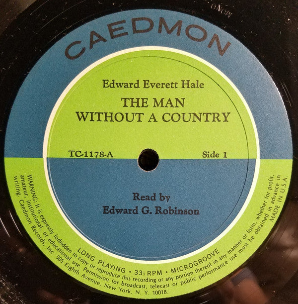 Robinson, Edward G. - The Man Without A Country (VG) (Vinyl LP)