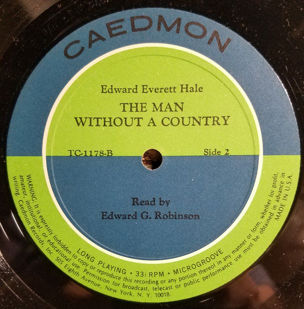 Robinson, Edward G. - The Man Without A Country (VG) (Vinyl LP)