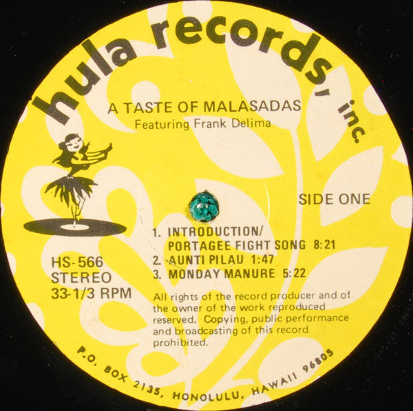 DeLima, Frank - A Taste Of Malasadas (VG+) (Vinyl LP)