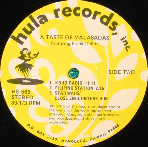 DeLima, Frank - A Taste Of Malasadas (VG+) (Vinyl LP)
