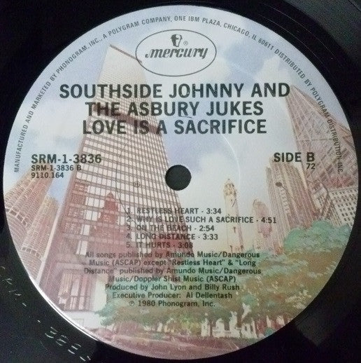 Southside Johnny & The Asbury Jukes - Love Is A Sacrifice (VG+) (Vinyl LP)