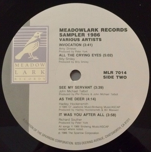 Various Artists - Meadowlark Sampler 1986 (NM or M-) (Vinyl LP)