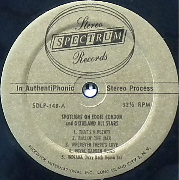 Condon, Eddie & Dixieland All Stars - Spotlight On Eddie Condon (VG+) (Vinyl LP)