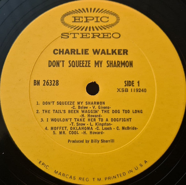 Walker, Charlie - Don't Squeeze My Sharmon (VG) (Vinyl LP)